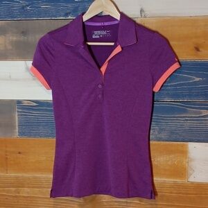 Nike Golf Tour Performance Dri Fit Top XS purple melon
